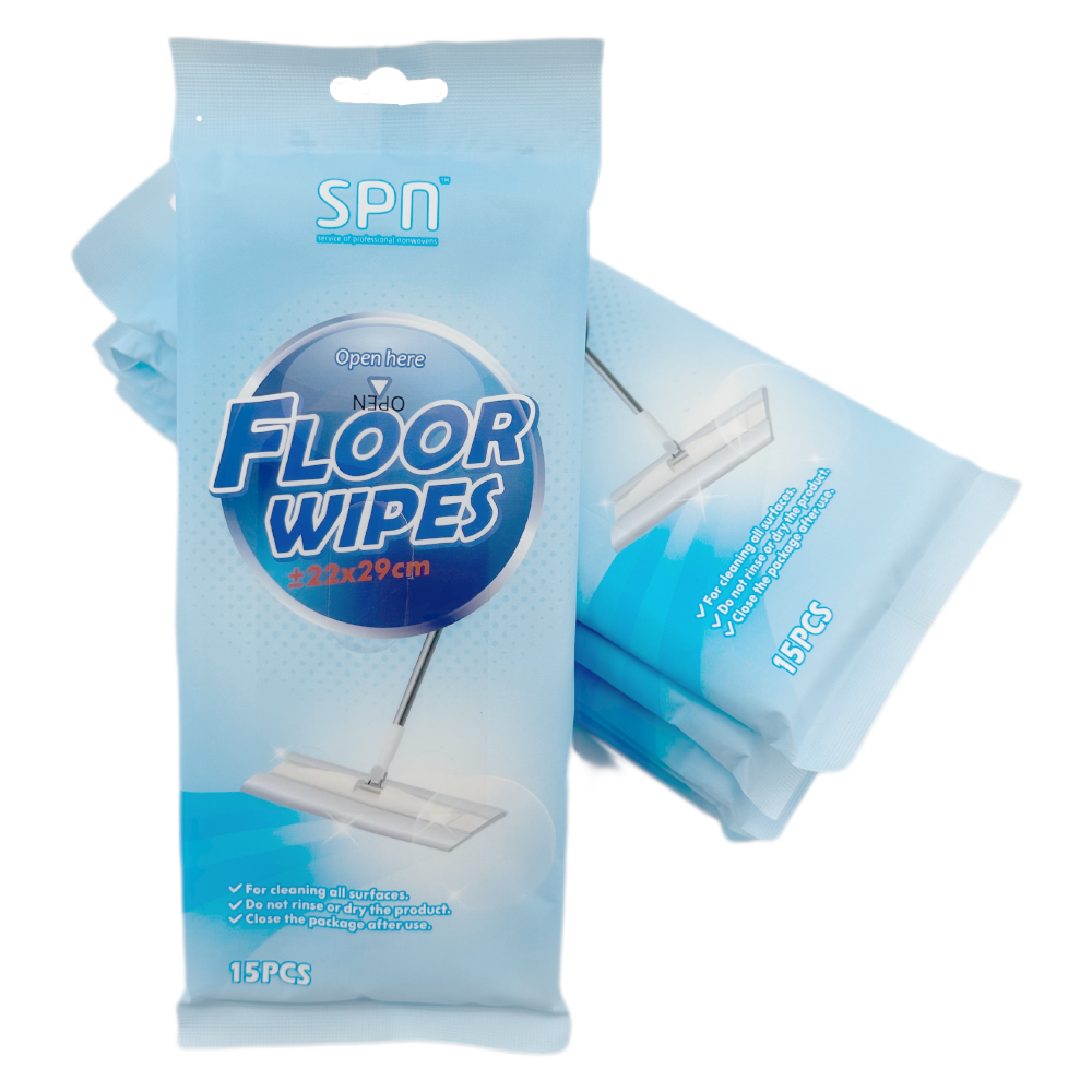  Biodegradable Unscented Extra Thick Floor Cleaning Disposable Floor Wet Wipes 