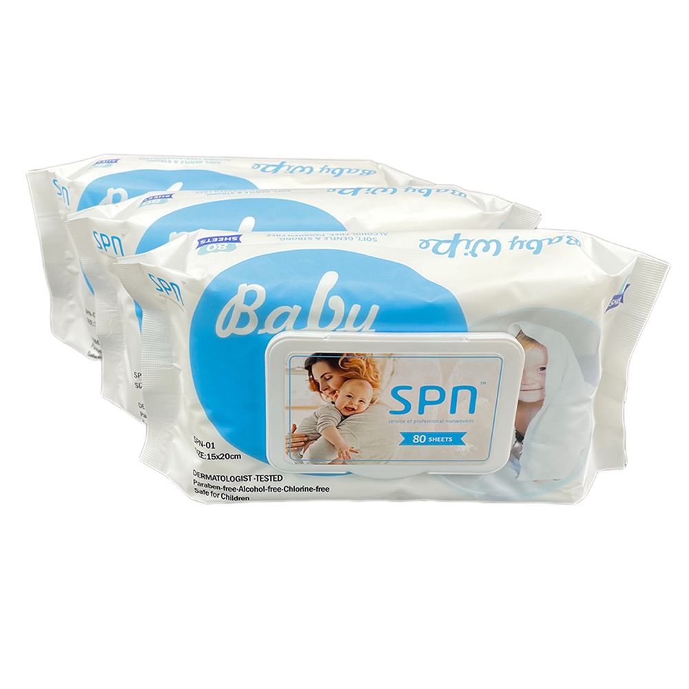  OEM Natural Unscented 99.9% Pure Water Baby Wipes 80pcs Big Pack