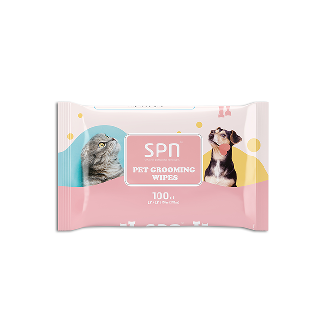 Eco Friendly Pet Biodegradable Bathing Wipe Grooming Cleaning Gloves Customize Disposable Hypo-allergenic Dog Carbon Wet Wipes