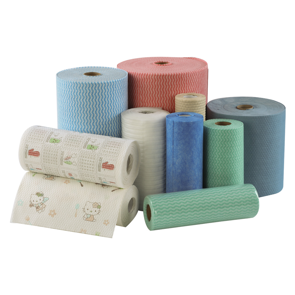 Super Absorbent Household Disposable Nonwoven Cleaning Kitchen Wipe Spunlace Nonwoven Roll