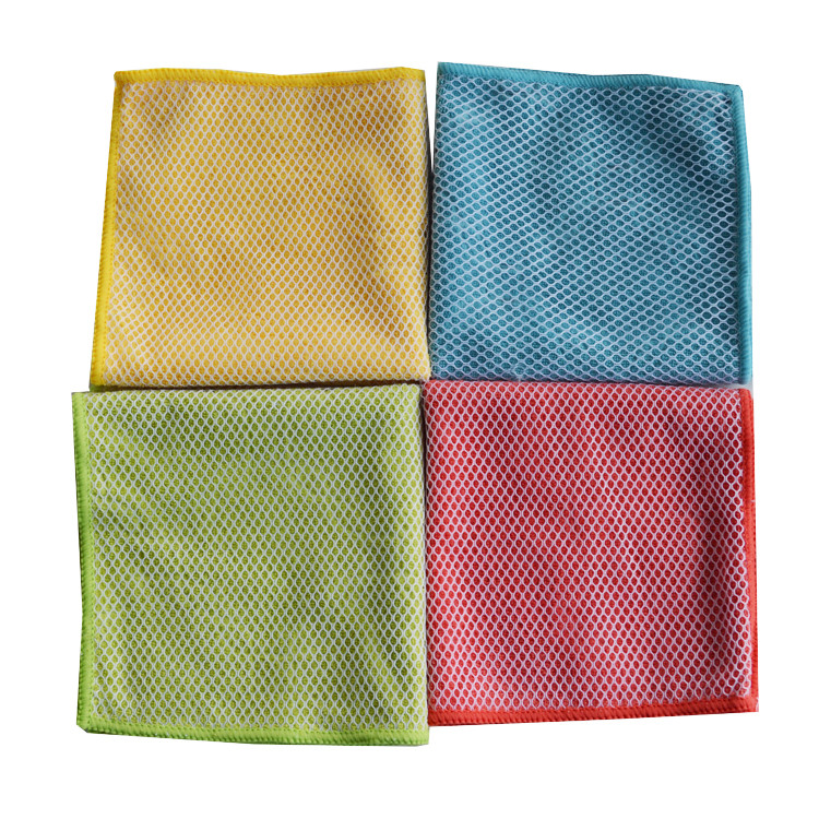 Nylon Mesh Scrub Net Microfiber Dish Cloth Table Clean Towel for Kitchen