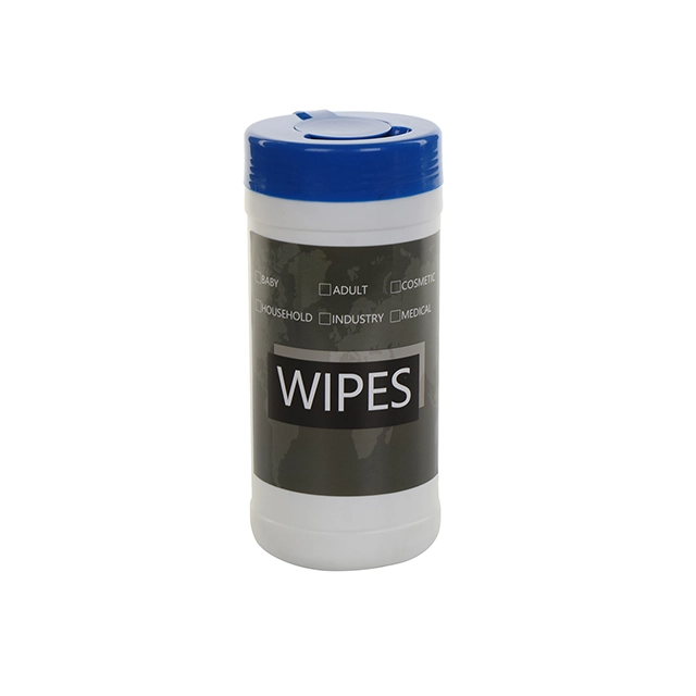Four containers of heavy-duty cleaning wipes, perfect for industrial strength cleaning tasks.