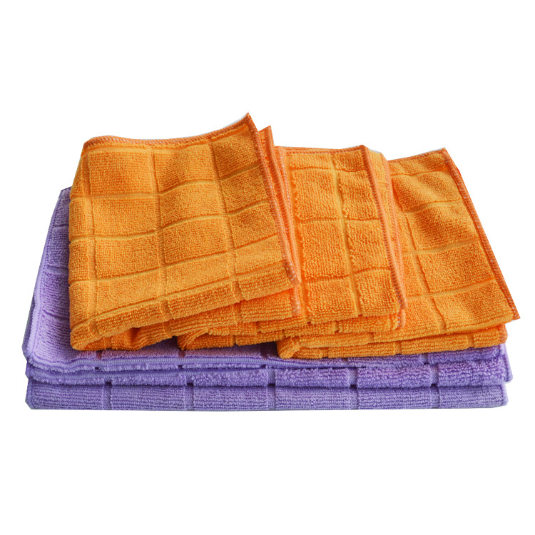 Assorted bright colors of professional grade cleaning cloths